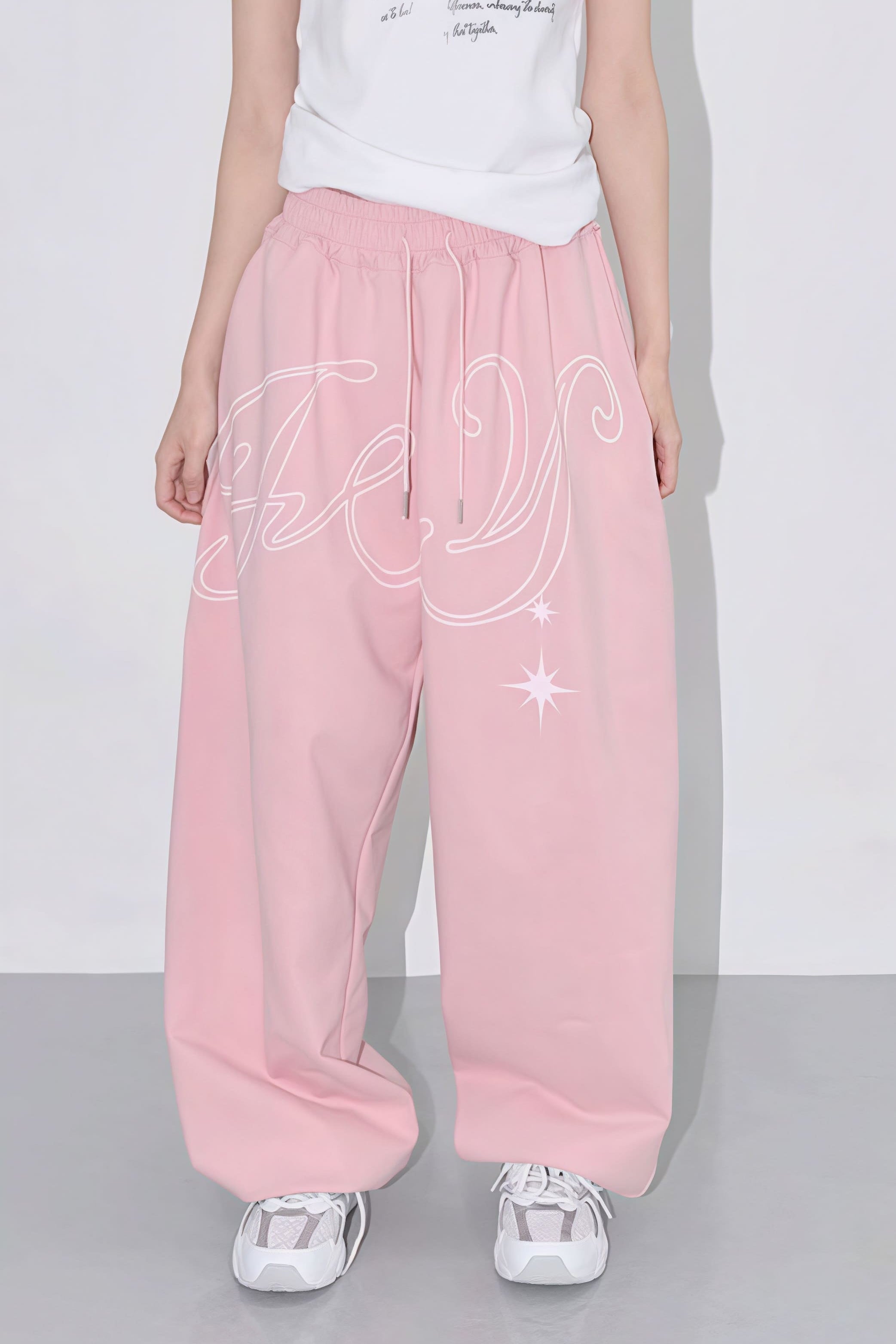 Vintage Hip Hop Graphic Baggy Straight Pants