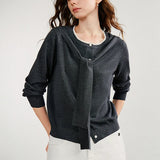 Shawl Layered Knit Cardigan