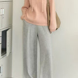 Drawstring Hooded Knit Sweater
