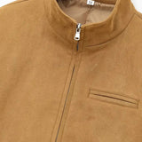 High Collar Zip Slim Short Jacket