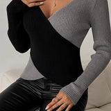 Color Block Striped Sweater