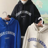 Oversize Letters Loose Hooded Sweatshirt