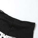 Halter Polka Dot Crop Skirt Two Pieces Set