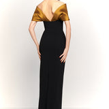 Off-Shoulder Slim Fitted Maxi Party Dress