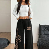 Hip Hop Graphic Print Baggy Casual Pants