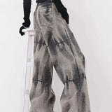 Tie-Dye Loose Straight-Leg Jeans