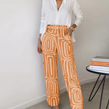 Kammay Stijlvolle Pantalon Set – Inclusief Blouse en Riem
