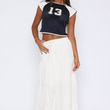 In That Moment Maxi Skirt White