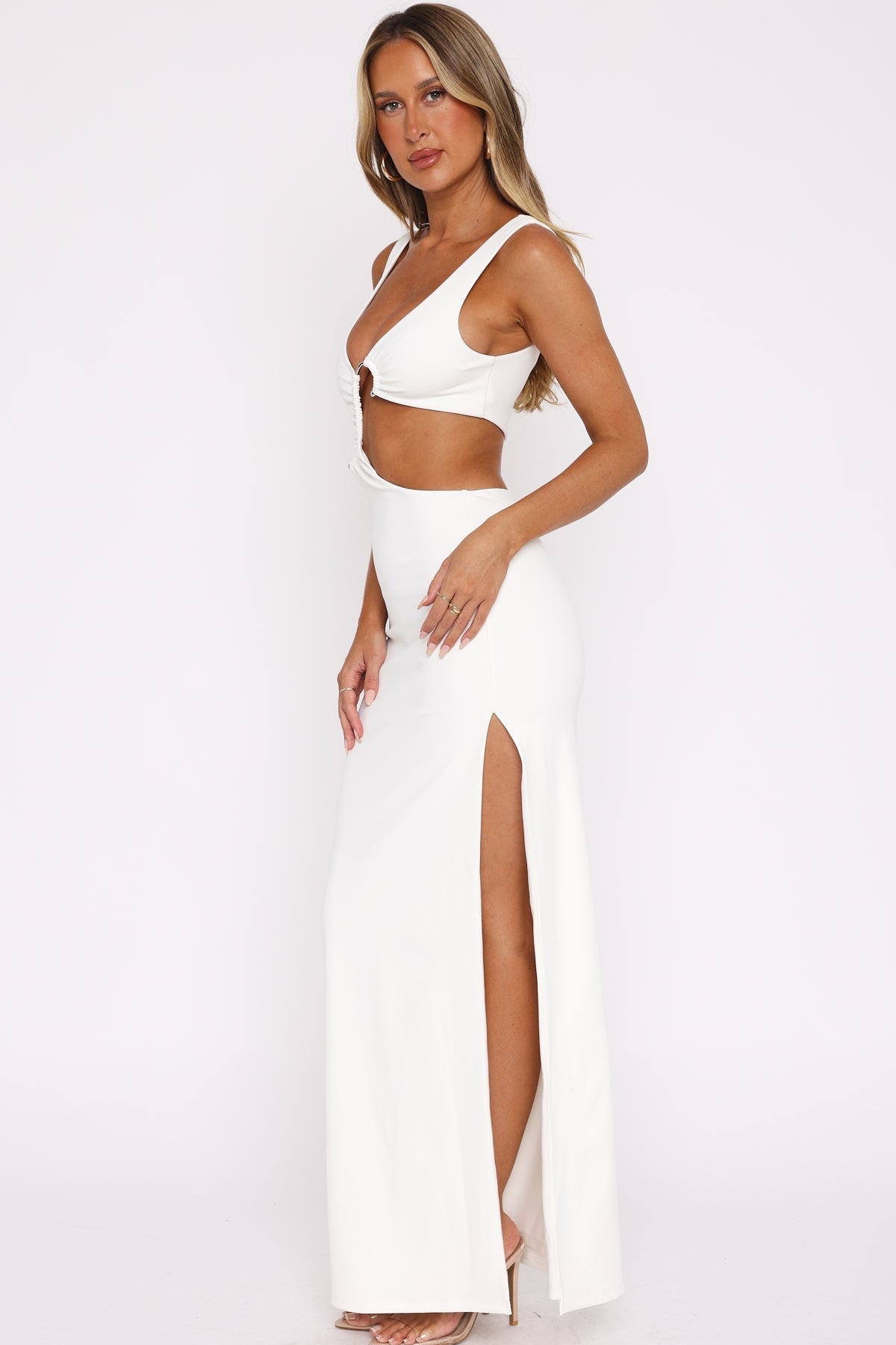 It Feels Wrong Maxi Dress Off White