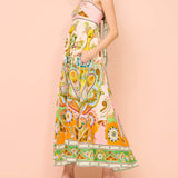 Camisole Unique Holiday Print Midi Dress