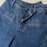 Stretch Jeans With Bow At Back