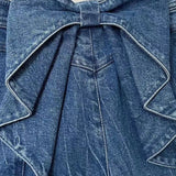 Stretch Jeans With Bow At Back