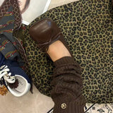Lace Accented Cable Knit Leg Warmers