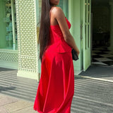 Chic Tie Cami High Waist Skirt Set