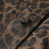 Leopard Lapel Belted Jacket