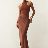 Cutout Sleeveless Slim Fit Maxi Dress