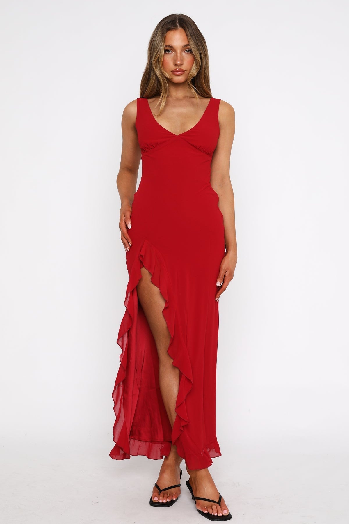 Tell Me Everything Maxi Dress Wine