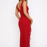 Tell Me Everything Maxi Dress Wine