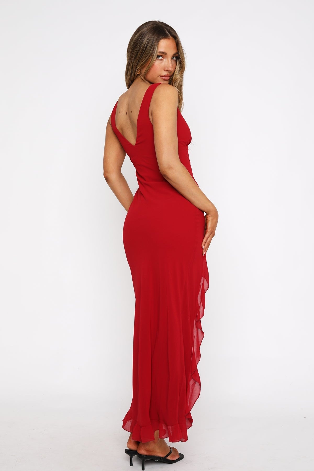 Tell Me Everything Maxi Dress Wine