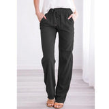 Women's Elastic Mid Waist Pants