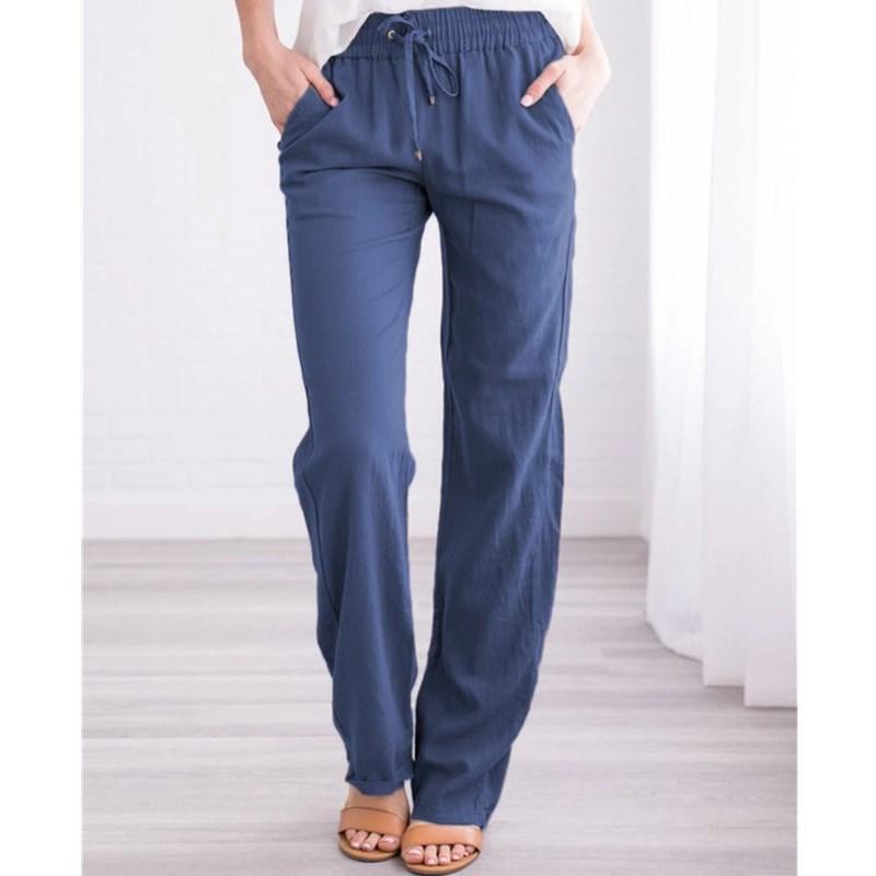 Women's Elastic Mid Waist Pants