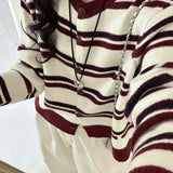 Colorblock Striped Knit Sweater