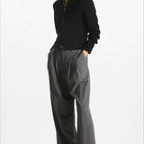 Wool Blend Short Open-Neck Cardigan