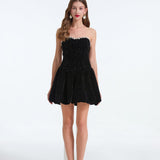Formal Sleeveless Zipper Bow Boning Dress