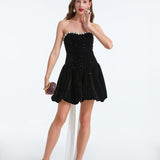 Formal Sleeveless Zipper Bow Boning Dress