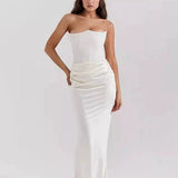 Strapless Backless Ruched Party Dress