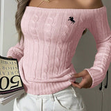 Slim Fit Off Shoulder Sweater