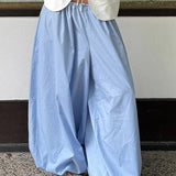 Cotton Lantern Wide Leg Pants
