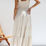 Marilyn - V-neck maxi dress with ruffle