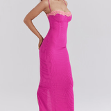 Fay | Lace Slit Maxi Dress