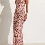 Printed Square Neck Sleeveless Floral Dress