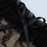 Lace Detail Bow Front Midi Dress