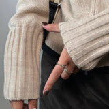 Thick Turtleneck Knit Sweater