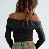 Sexy Off Shoulder Knit Sweater