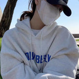 Letter Print Loose Fit Hoodie