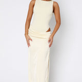 Moonlight Muse Maxi Dress Lemon