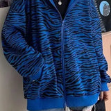 Zebra Print Slim Fit Hoodie