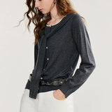 Shawl Layered Knit Cardigan