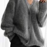 Celebrities Elegant Solid Buttons V Neck Outerwear