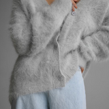 Celebrities Elegant Solid Buttons V Neck Outerwear