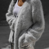 Celebrities Elegant Solid Buttons V Neck Outerwear
