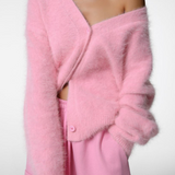 Celebrities Elegant Solid Buttons V Neck Outerwear