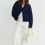 Loose Fit V Neck Cardigan Sweater
