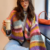 Oversized and Colourful Cardigan