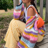 Oversized and Colourful Cardigan