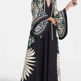 Magnifico Printed Maxi Dress - Black